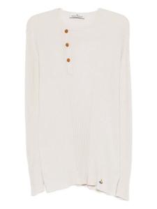 Свитер с ребристым узором и застежкой на пуговицы от Vivienne Westwood, нейтральный