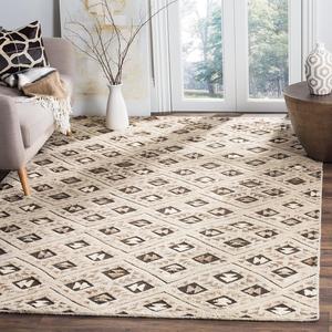 Ковер SAFAVIEH, 41 x 138 см, Challe Collection, Grey, ручной работы из шерсти, идеален для помещений с высокой проходимостью: гостиная, спальня, столовая (CLE315A)