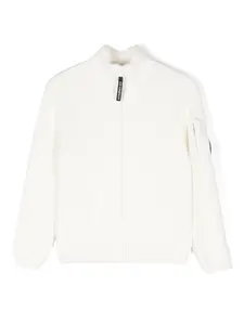 Кардиган с декором Lens C.P. Company Kids, белый