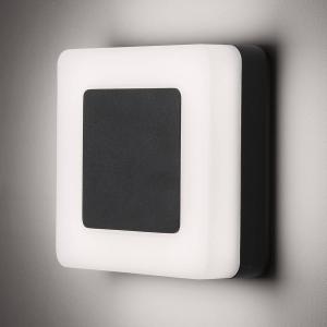 Уличный настенный светильник Nova Luce Tune, алюминий / акриловое стекло - черный - черный