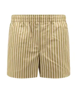 Зеленые повседневные хлопковые шорты Ami Paris, зеленый