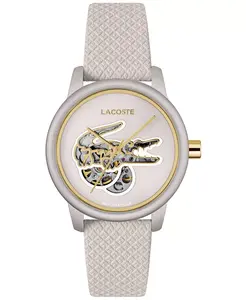 Женские часы L12.12 Automatic Platinum с кожаным ремешком, 38 мм Lacoste