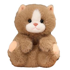 Ленивый кот, уютная плюшевая кукла для обнимашек, плюшевая кукла, высота 25см/35см Click, коричневый
