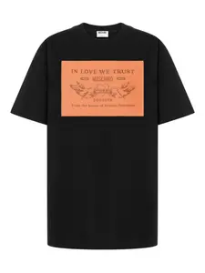 Футболка с принтом Moschino, черный