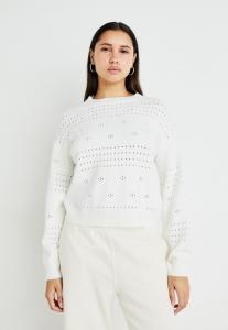 Джемпер VILA VIRIL O-NECK POINTELLE , White Alyssum/White