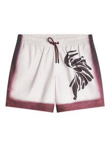 DRIES VAN NOTEN плавки-шорты с эффектом омбре, белый