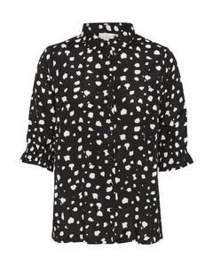 Блузка с коротким рукавом Kaffe Blouse Velana, черный