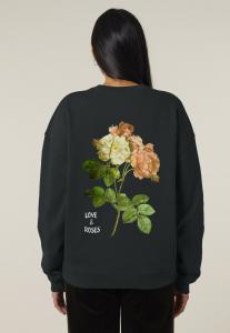 Толстовка LOVE ROSES UNISEX Mira Paris, металлик черный