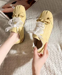 Кроссовки с дизайном в виде кружевной ленты Aimoha - Select -, цвет Yellow