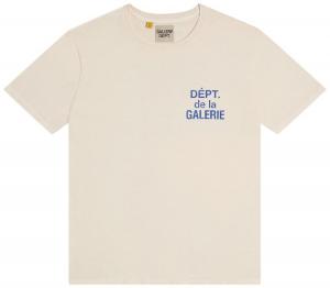 Футболка Gallery Dept. French Tee 'Cream/Blue', кремовый