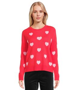 Свитер Lilly Pulitzer Tensley Sweater, Rococo Red Hearts Jacquard