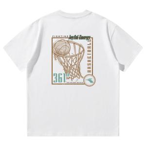 361° Футболка Unisex White Crew Neck Moderate Straight Fit