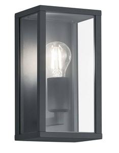 Уличный настенный светильник MeineWunschleuchte Glaan, серый - алюминий - прозрачное стекло - 14 x 26 x 14 см