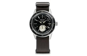 SEIKO Часы Presage Series Mechanical Movement Genuine Leather Strap Watch Men's Watch Black Dial, Green