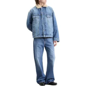 Acne Studios Винтажная синяя стеганая куртка Robert Denim Jacket