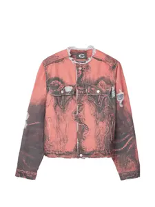 Джинсовая куртка с потертым эффектом и застежкой на пуговицы Camperlab, оранжевый