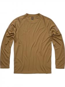 Brandit Лонгслив с длинным рукавом «Quick Dry Shirt Longsleeve» коричневого цвета