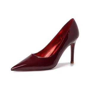 RoseDoris Тонкие каблуки на шпильке 9,5 см женские бордовые, цвет Burgundy
