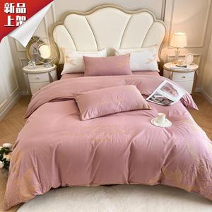 LUOLAI HOME Комплект постельного белья 4 предмета, простыня на резинке, пододеяльник 180х200 см