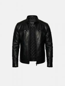 KOROSHI Байкерская куртка из искусственной кожи черного цвета