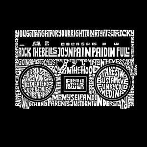 Величайшие рэп-хиты 1980-х годов — мужской свитшот с круглым вырезом Word Art LA Pop Art