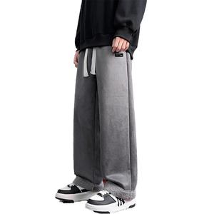 Повседневные брюки Unisex утепленные с флисовой подкладкой прямого кроя WARRIOR, durable серый (diy badge)