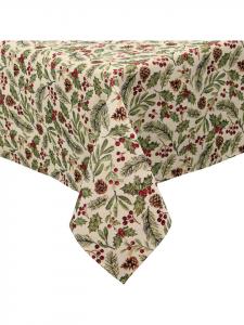 Erwin Müller Тканая скатерть-гобелен зеленого и красного цвета