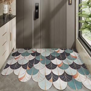 Dajiang Ковер 90x120 см для прихожей, Luxury Entrance Door Mat, Silk Loop, Cuttable Home Mat, Linye