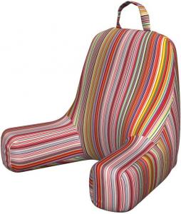 Чехол для подушки для чтения Lunarable Rainbow, с разноцветными тонкими и толстыми вертикальными полосами и цифровыми мягкими тонами, мягкий чехол для кровати без наполнителя, маленький размер, разноцветный., Multicolor