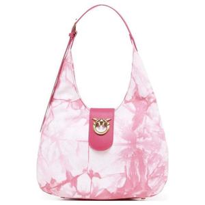 Хлопковая женская сумка через плечо розового цвета PINKO