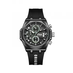 FILA Мужские часы Multifunction 3D Effect Structure с кварцевым механизмом и белым циферблатом