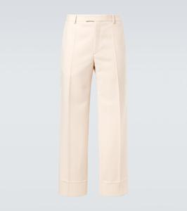 Широкие брюки из габардина с шерстью Valentino, Burro