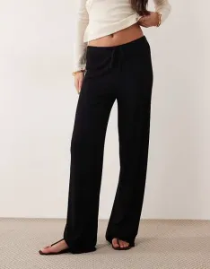 Черные широкие брюки ASOS DESIGN