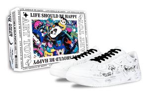 XTEP Износостойкие и легкие низкие кроссовки для скейтбординга Air Force One унисекс черно-белые