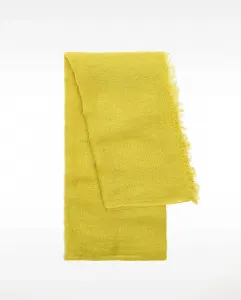 Льняной платок с простой строчкой Parfois, желтый