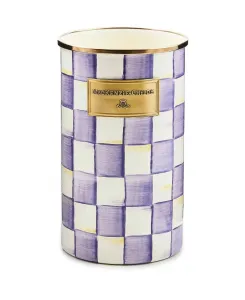 Подставка для столовых приборов ручной работы в фиолетовую клетку Mackenzie-Childs