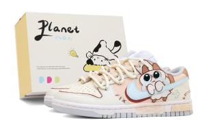 Nike Данки 806 Планета Сяо Доу Ни противоскользящие и износостойкие легкие низкие кеды для скейтбординга женские бежево-розовые, цвет Beige Pink