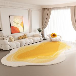 Y U-LIVE Ковер 100×160 см для гостиной/спальни, зеленый, лимонно-желтый, искусственная шерсть, утолщенный