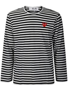 Полосатая футболка Comme Des Garçons Play, черный