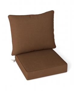 Комплект подушек для глубоких сидений стульев для использования внутри и снаружи помещений с веревочными ремнями Gymax, Brown