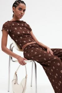 Мятые брюки с завязками на шнурке H&M, мультиколор