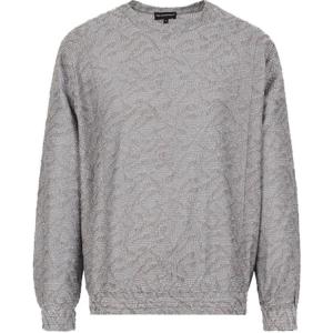 EMPORIO ARMANI Вязаный свитер мужской серый