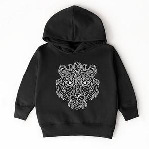 Толстовка с капюшоном Tiger face mandala для малышей The Juniper Shop, Black