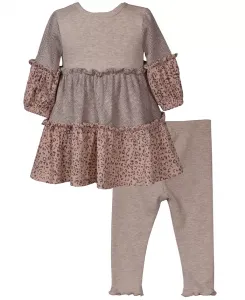 Детский комплект с длинным рукавом из 2 предметов Bonnie Baby, загар/бежевый