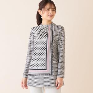 Можно стирать, сделано в Японии, туника в горошек.