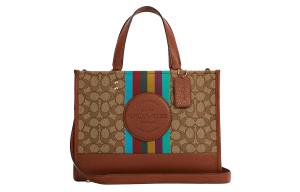 COACH Демпси Ткань с Кожаной Сумкой через Плечо