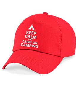 Сохраняйте спокойствие и продолжайте походный бейсбол 60 SECOND MAKEOVER, красный