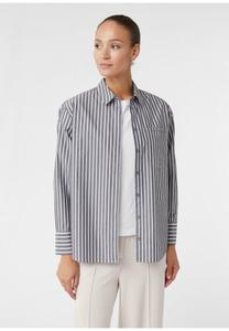 Блуза comma casual identity BAUMWOLL POPLINE BLUSE, Dunkelgrau/Dark Grey