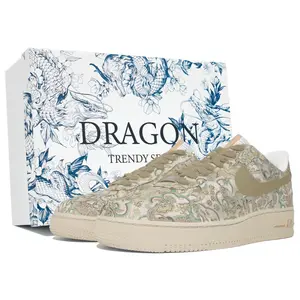 Кроссовки Nike Air Force 1 Skateboarding Shoes Unisex Low-top Gold, золотой