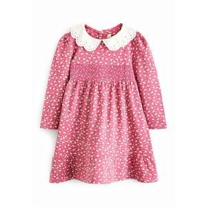 Летнее платье Woodland Floral Print Smocked JoJo Maman Bébé, цвет rose